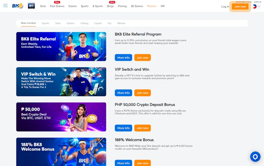BK8: Best welcome bonus (up to 5 ETH)