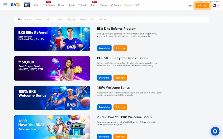BK8 – Bonus on first four deposits