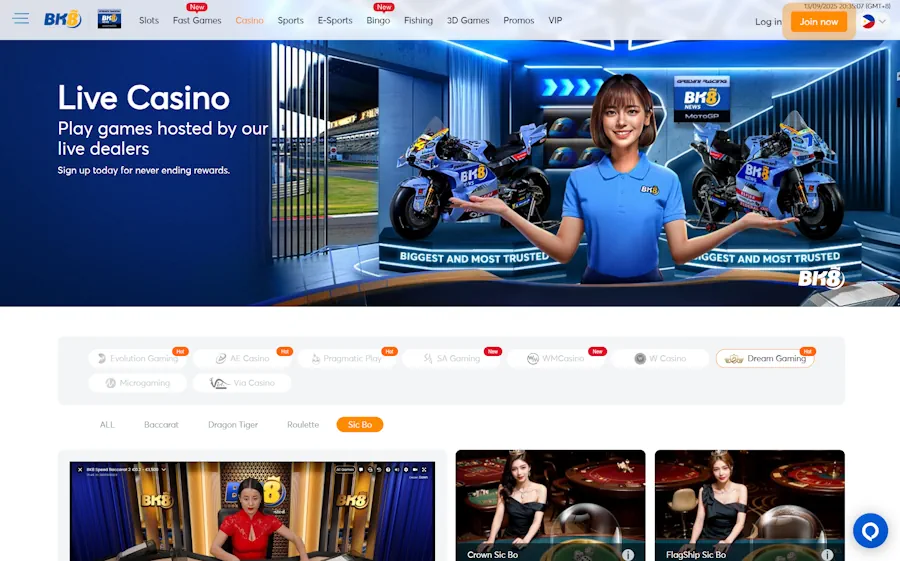 BK8 - Best Online Sic Bo Casinos in PH