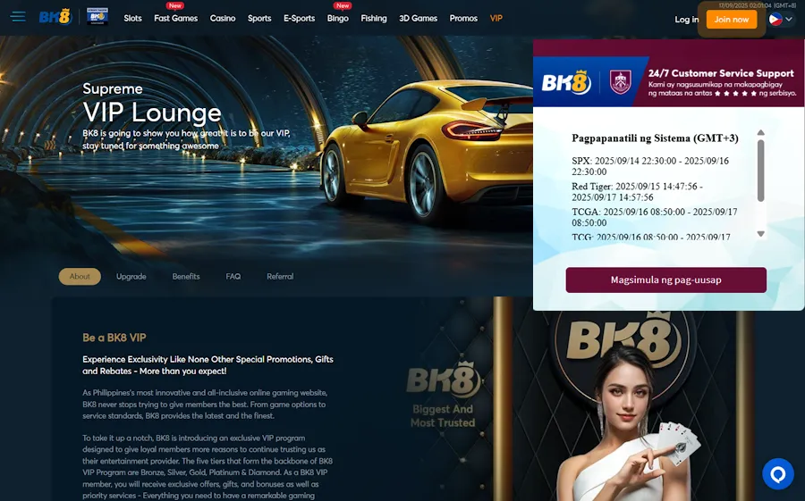BK8: Superior customer support for VIPs