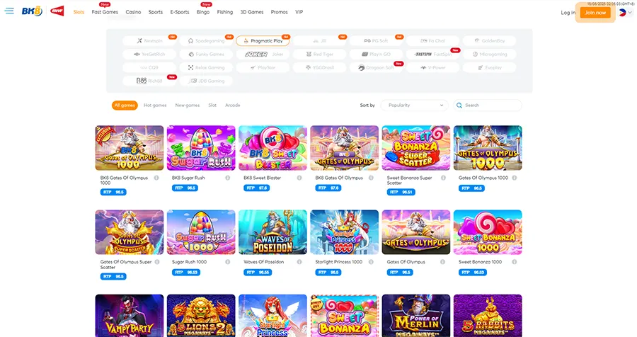 BK8 Casino Pragmatic Play slots