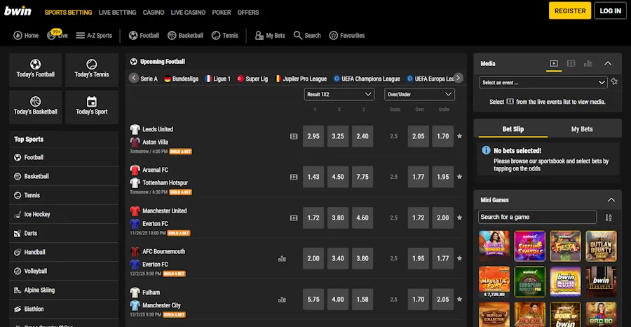 Bwin – Best for in-play betting