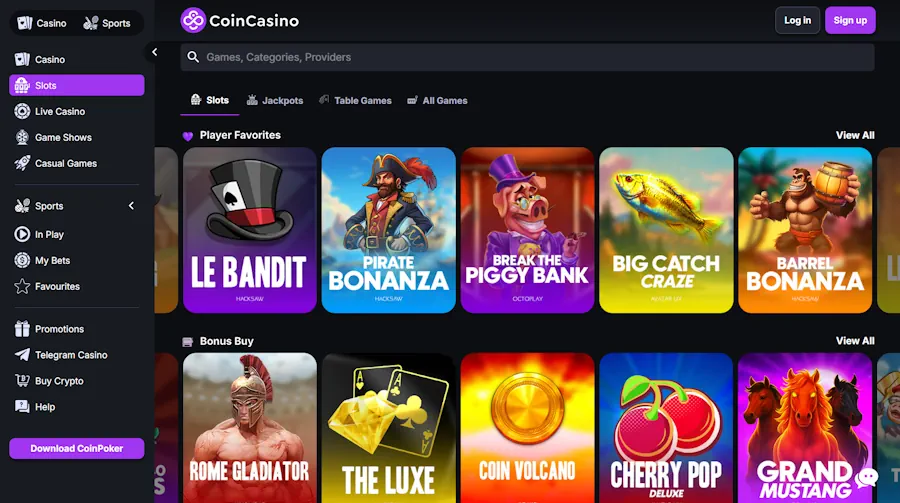CoinCasino - Bonuses, Payout Speed & Game Availability