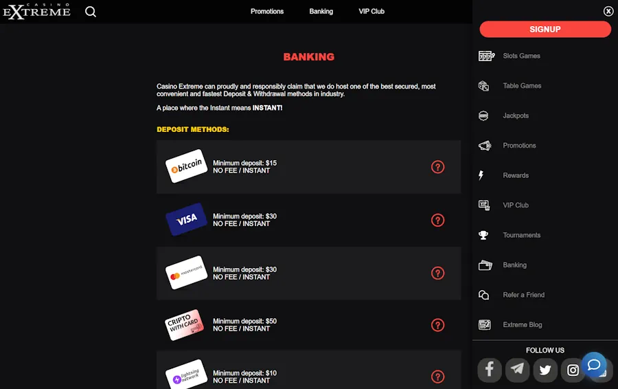 Casino Extreme: Best for fast withdrawals