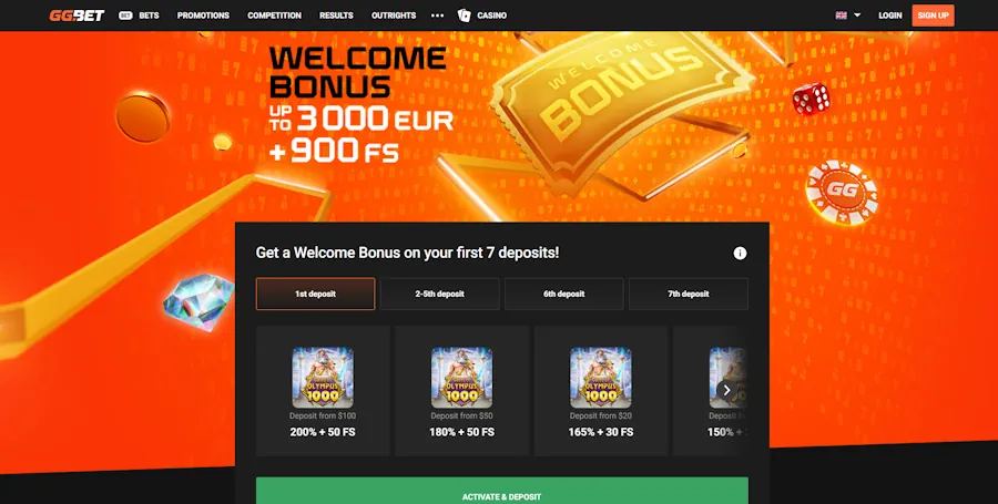 GGBet Welcome Bonus