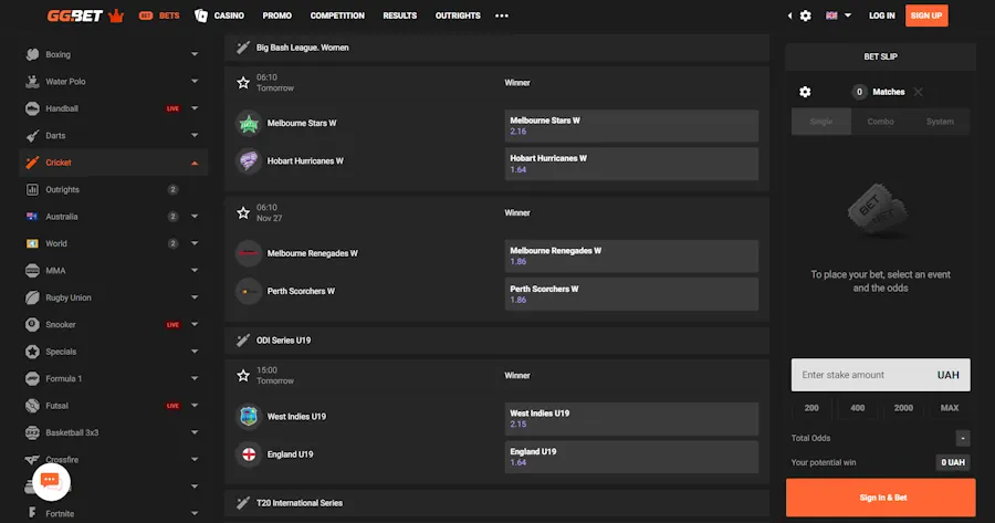 GGBet – Great mobile experience