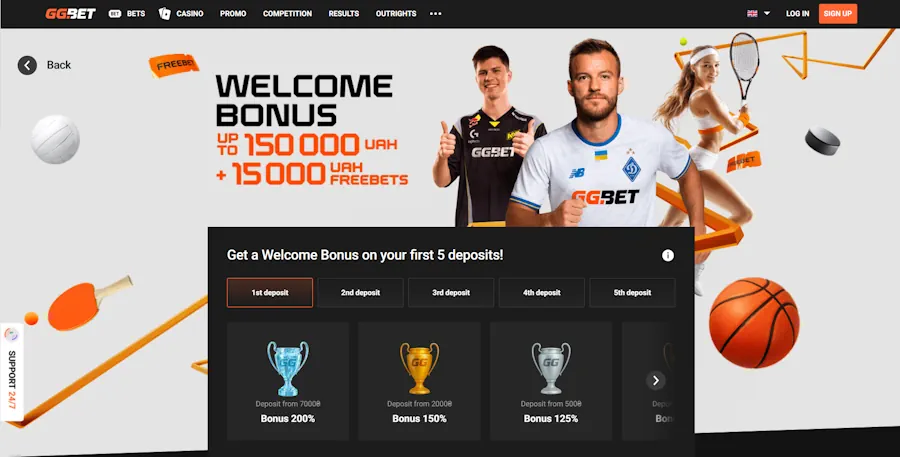 GG.Bet – 100% up to PHP 9,000 + free bet