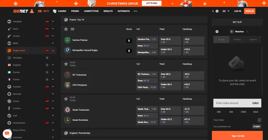 GG.Bet - Top Rugby Betting Sites in the Philippines