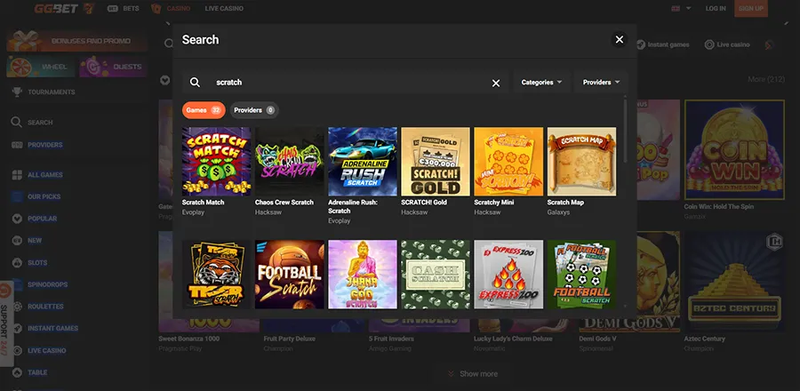 GGbet: Best mobile scratch card experience