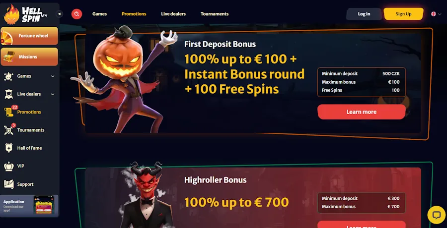 HellSpin Bonuses and Promotions