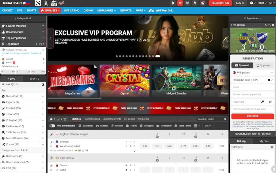  Megapari: Best for High Rollers