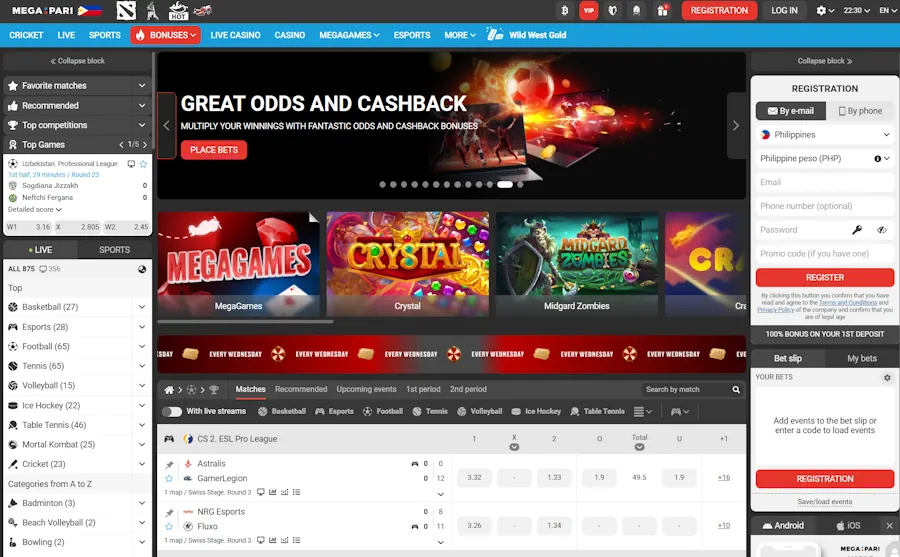 Megapari: Best for Slot Enthusiasts