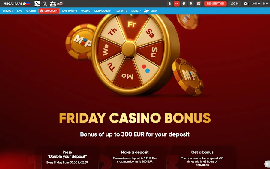 Megapari – Friday Reload Bonus