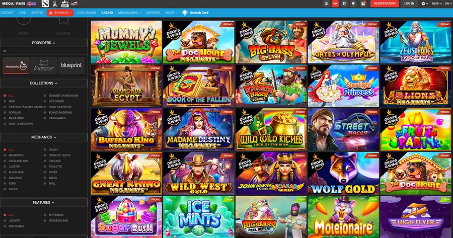 Megapari Casino Pragmatic Play slots