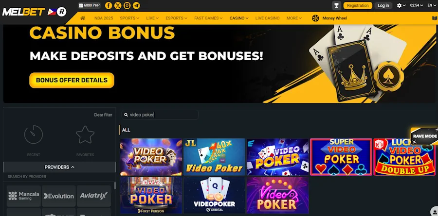 Melbet - Top 5 Video Poker Casinos in PH