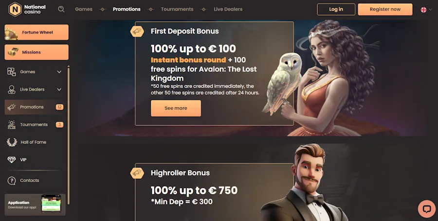 National casino Bonuses and Promotions