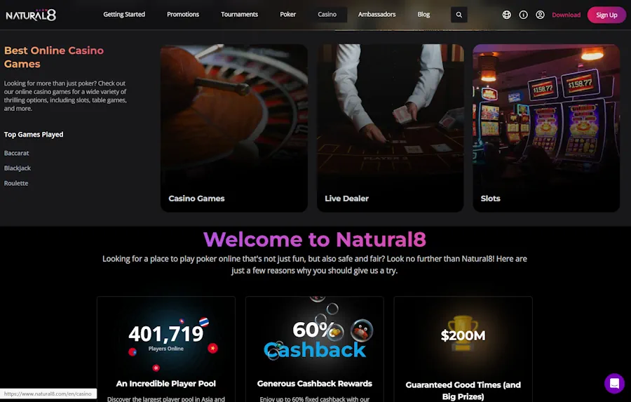 Natural8: Fastest withdrawals with 6,000+ games