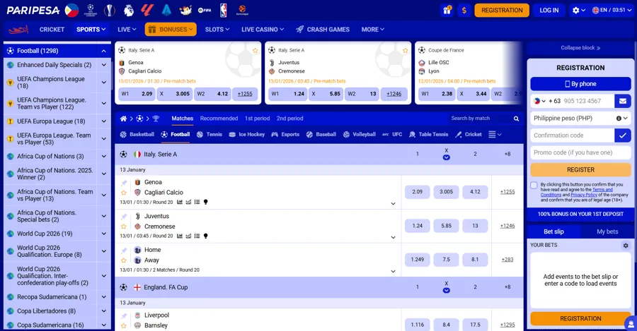 Paripesa - Great mobile experience