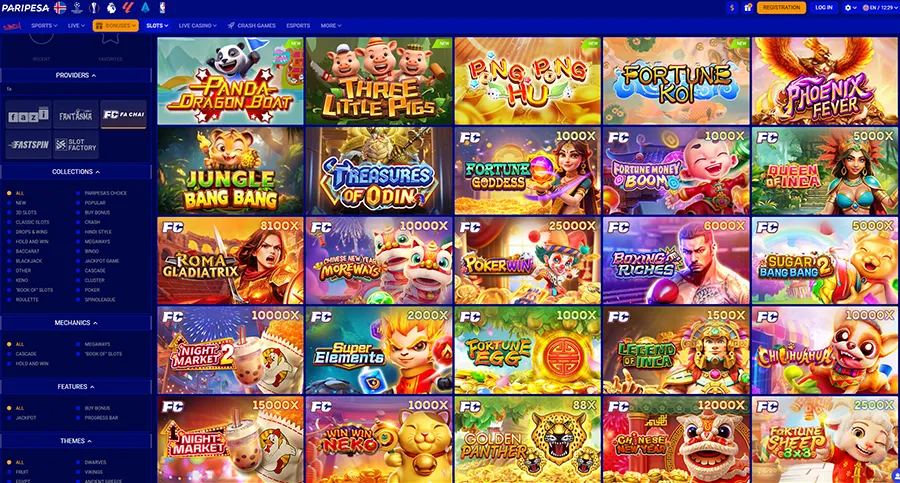 Paripesa Online Casino Fa Chai provider slots