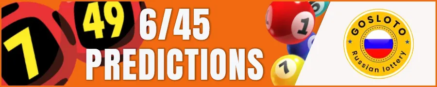 Russia GosLoto 6/45 Predictions