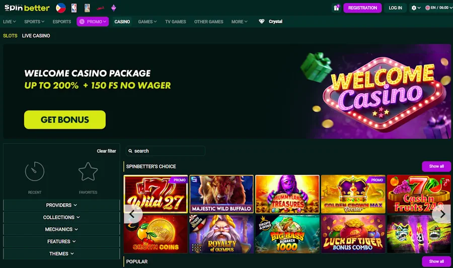 SpinBetter – Newcomer with High Slot RTPs