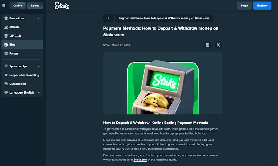 Stake:Best for crypto and 7-Eleven combo
