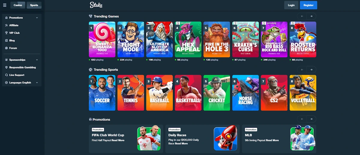 Stake Casino screenshot