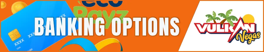 Vulcan Vegas Banking Options