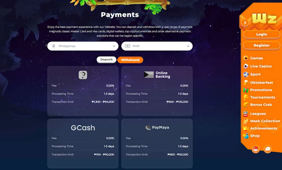 Wazamba: Top Paying Casino GrabPay PH