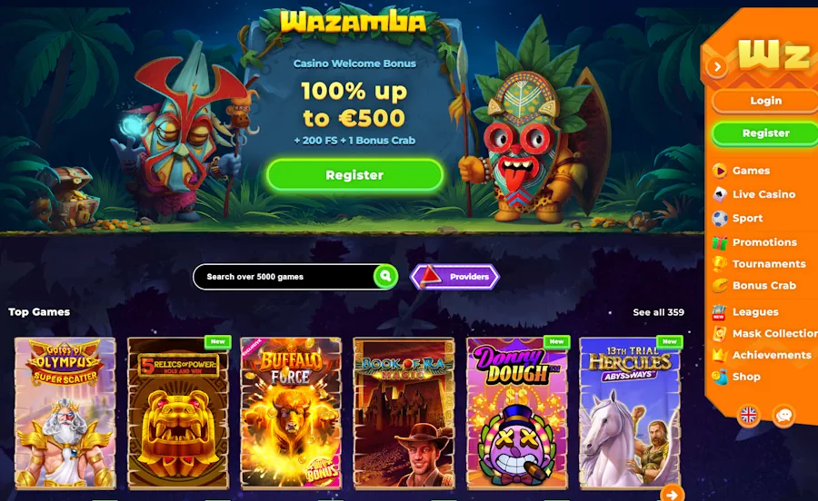 Wazamba: Extensive high-limit slot selection