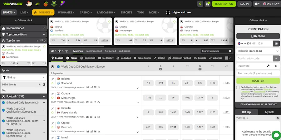 WinWin – Balanced sportsbook and casino offerings