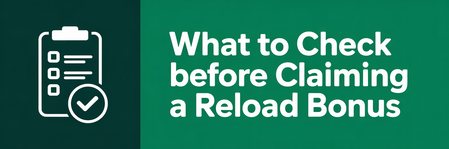 Claiming a Reload Bonus
